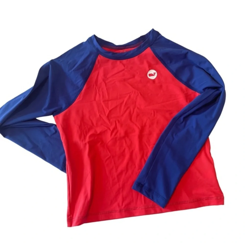 Vineyard Vines‎ Kids Rash Guard girls M red and blue
